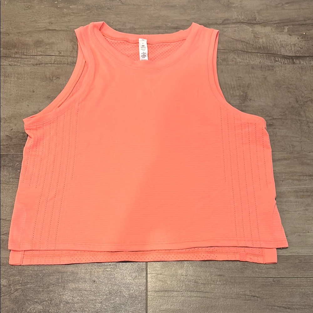 Lululemon Athletica Orange Pink Crop Tank Top
